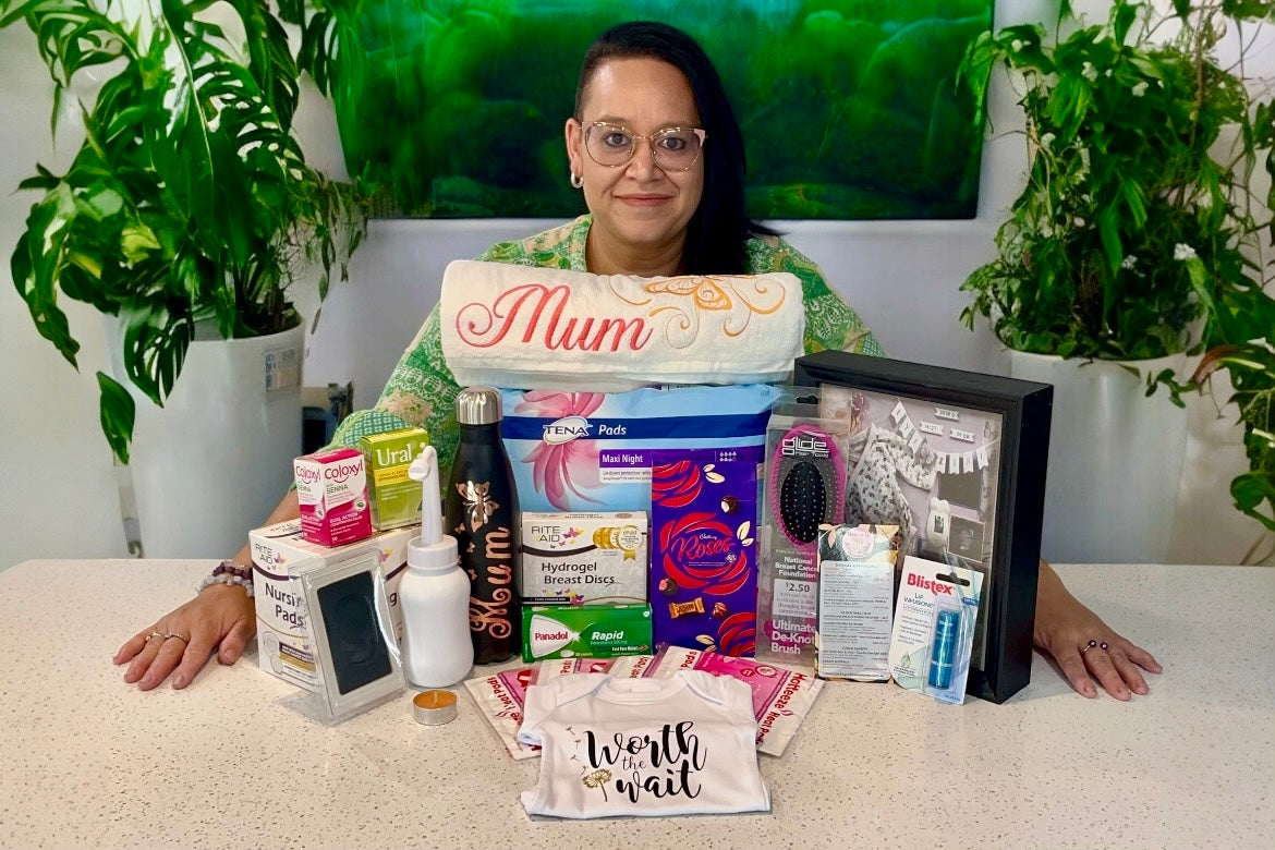 Owner with some of her products 